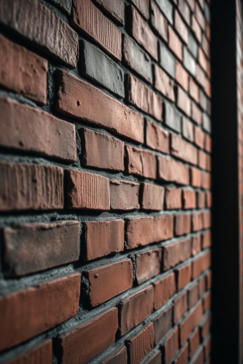 Detail van verweerd metselwerk met verse voegen